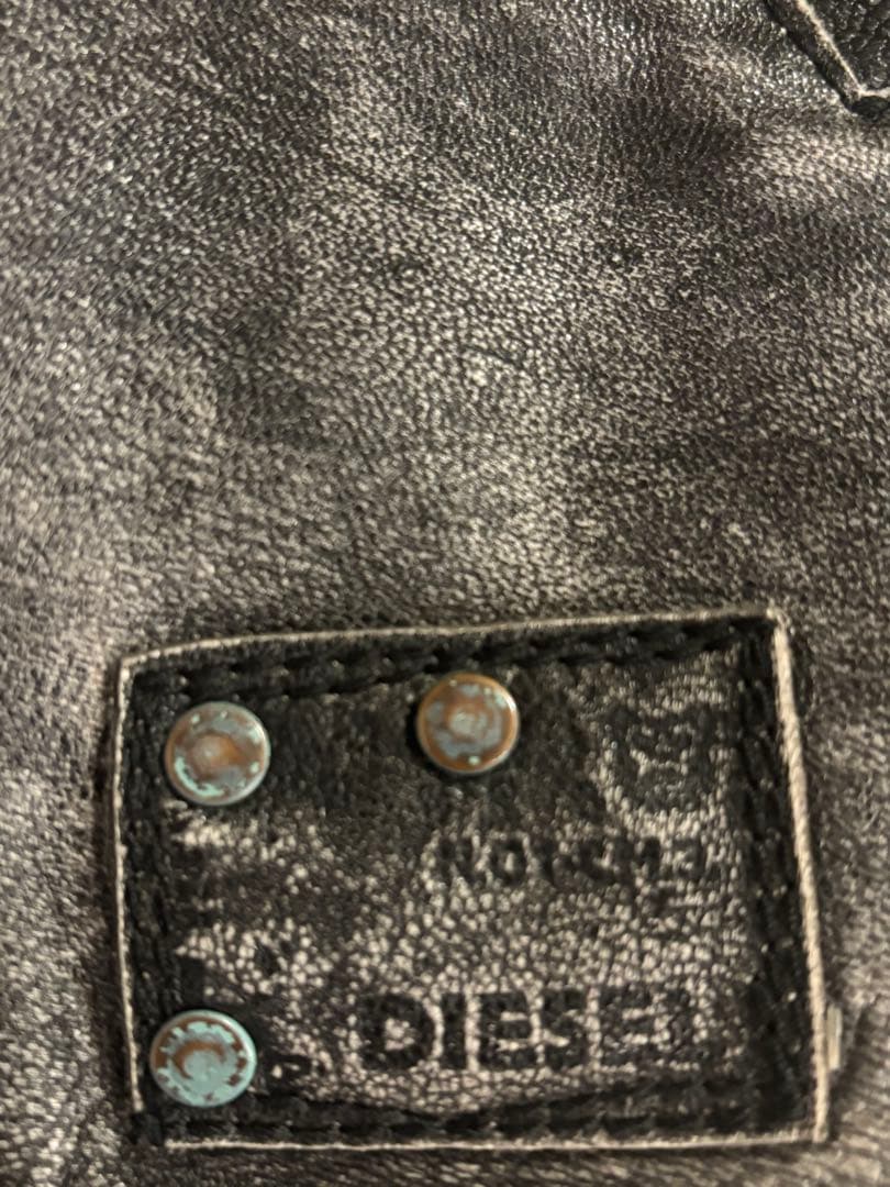 美品　DIESEL 本革　革ジャン　M ダメージ加工