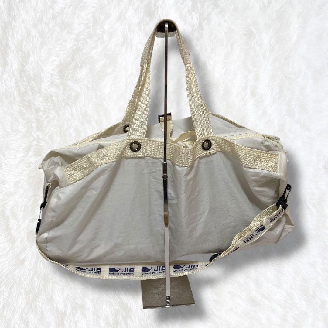 JIB ジブ ダッフルバック ボストンバッグ セイルクロス ホワイト 2WAY