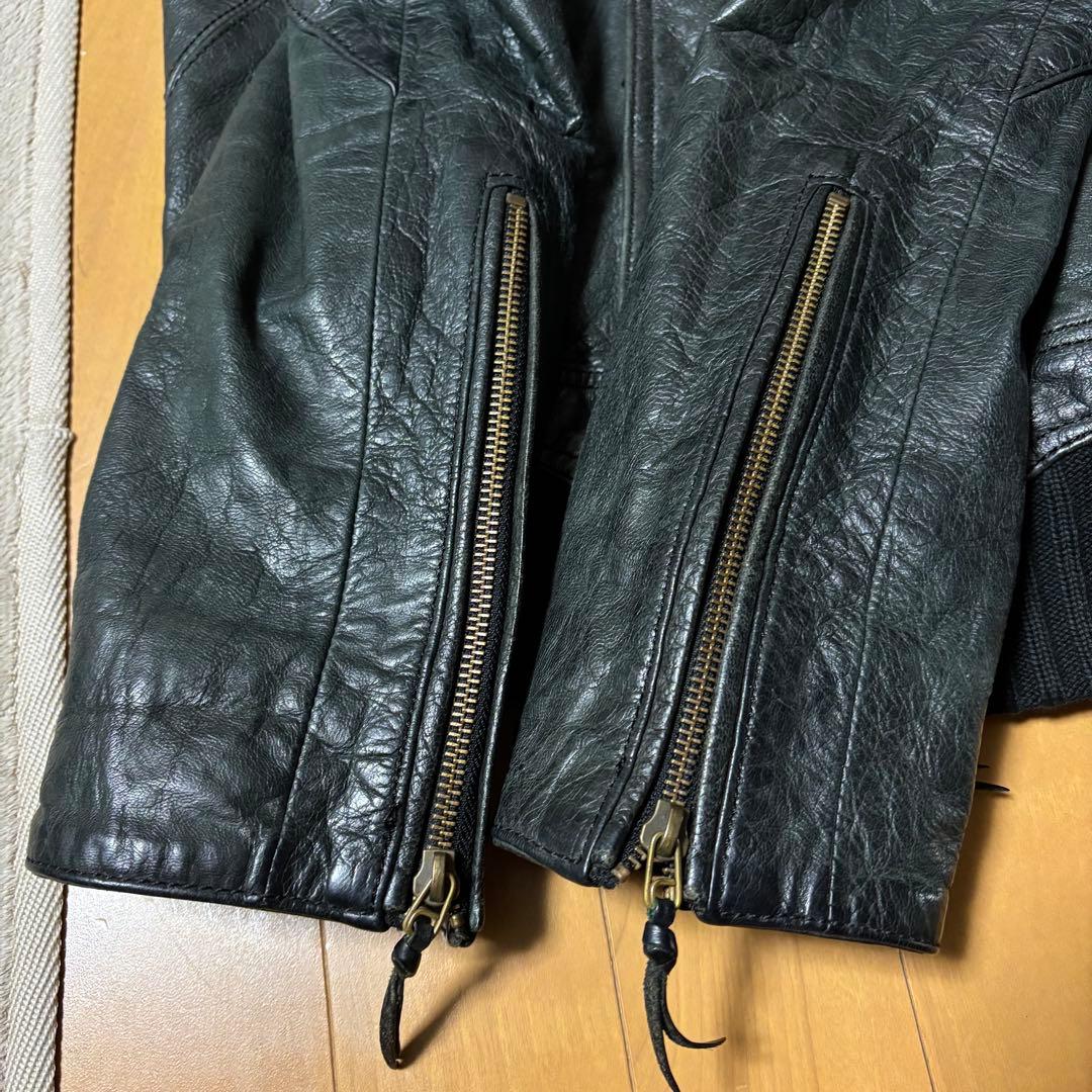 14th addiction レザー ジャケット 羊革 黒 「1」