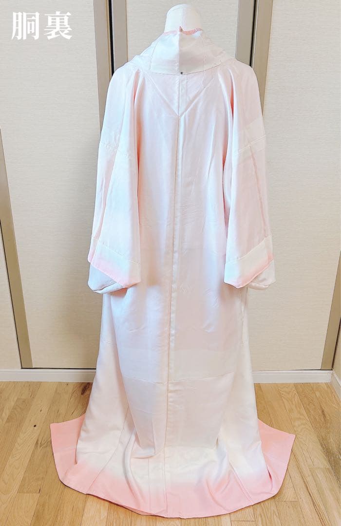 20日まで　訪問着　フルセット　辻が花　裄66 卒業式入学式M L 袋帯　ピンク