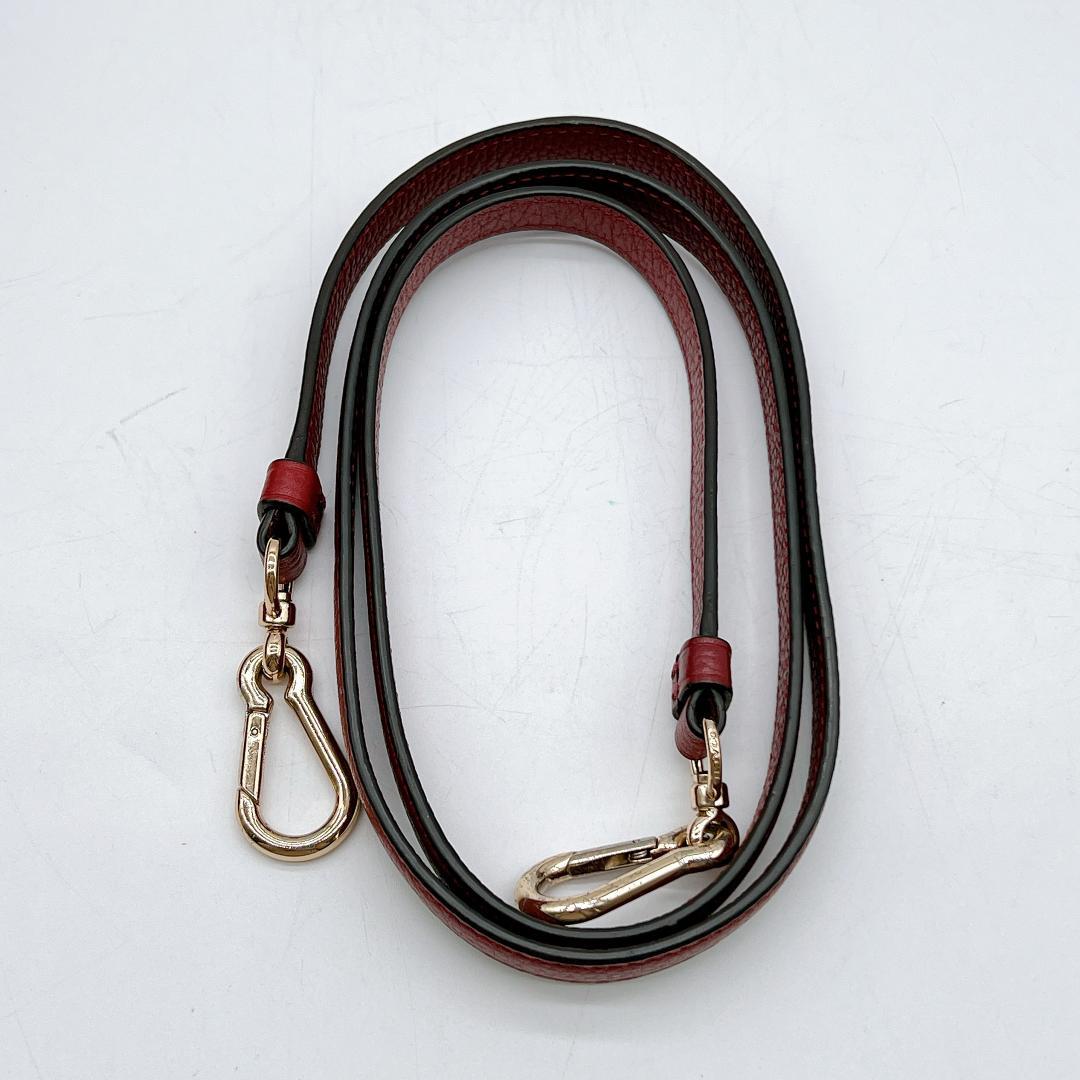 極美品 COACH 2wayバッグ レザー 斜め掛け レッド系 f214