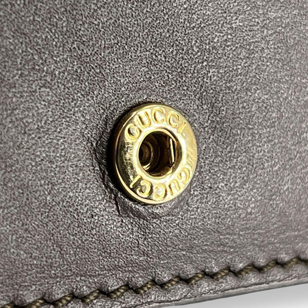 グッチ　GGスプリーム　二つ折り財布　コンパクト財布　ミニ財布　ベージュ　PVC