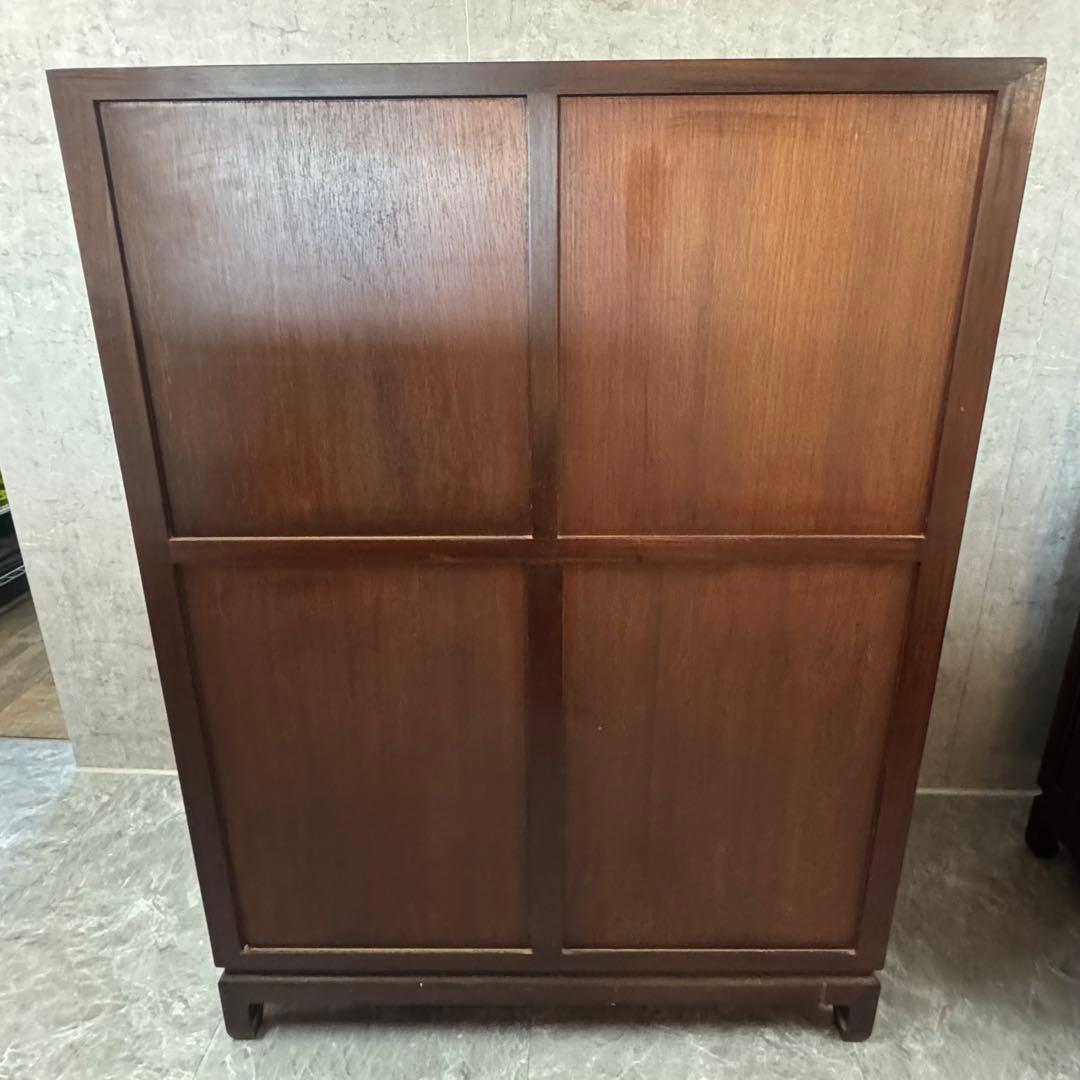 重厚な存在感　中国家具 花梨材 唐木 4段 チェスト 無垢 高級飾り家具