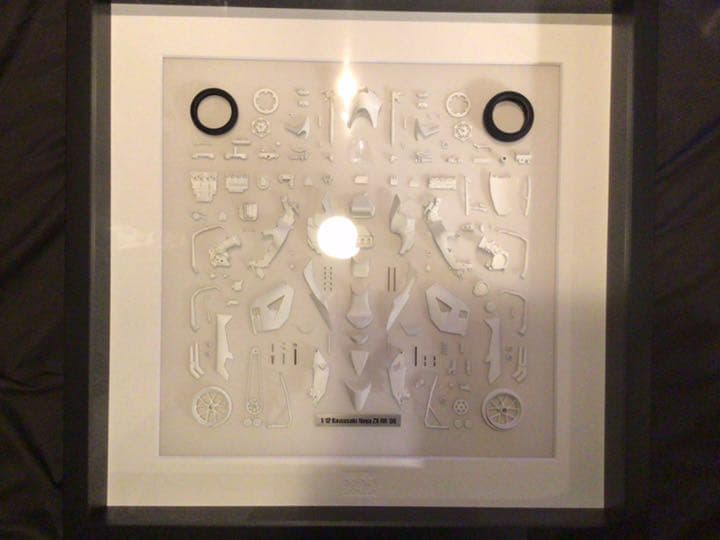 【タミヤ】【額装済】パーツパネル カワサキ 06 Ninja ZX-RR