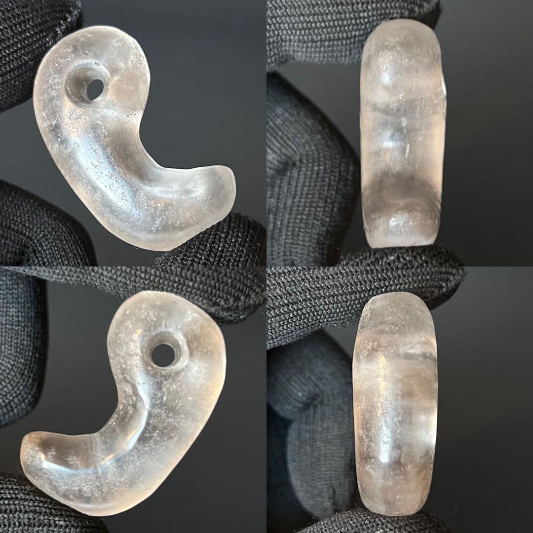 古墳時代 本水晶 勾玉 奈良県伝承◎装身具 祭祀具 古墳期 天然石 古美術 骨董