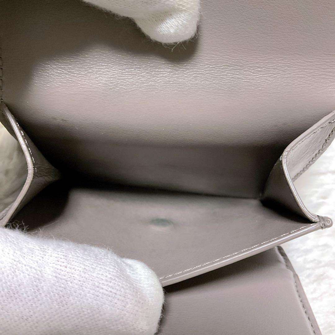 ♡正規品♡セリーヌ 三つ折り財布 トリオンフ スモールウォレット レザー グレー