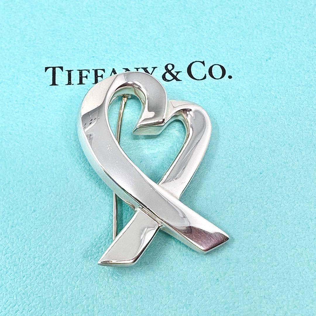 Tiffany ラビングハート　ハート　シルバー　ブローチ　Ag925