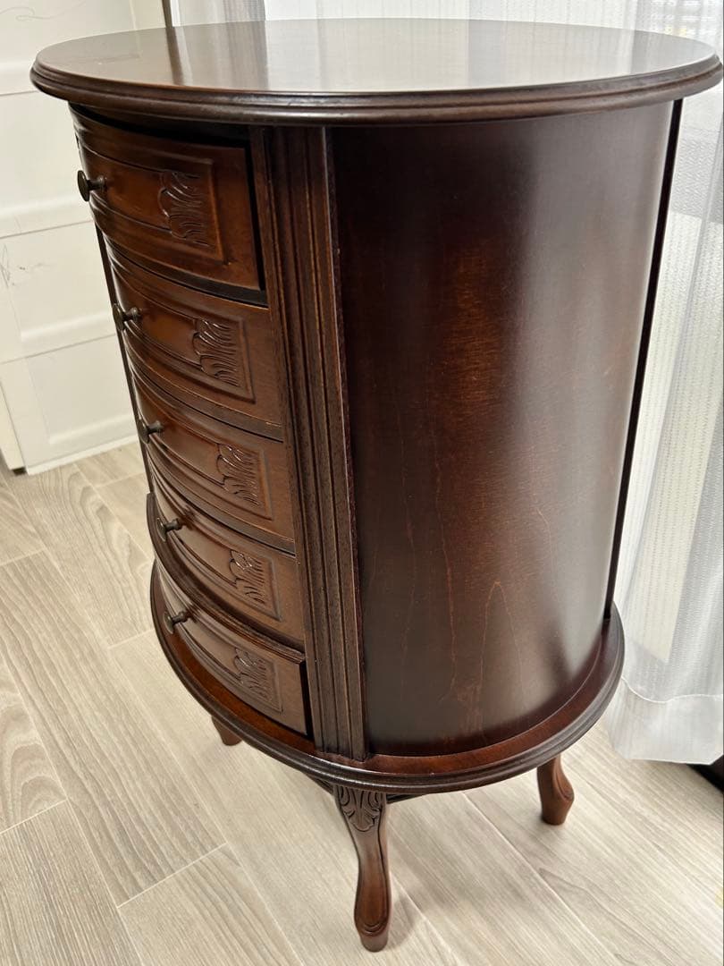 ♪イタリア製 猫脚 サイドテーブルチェスト 5段♪