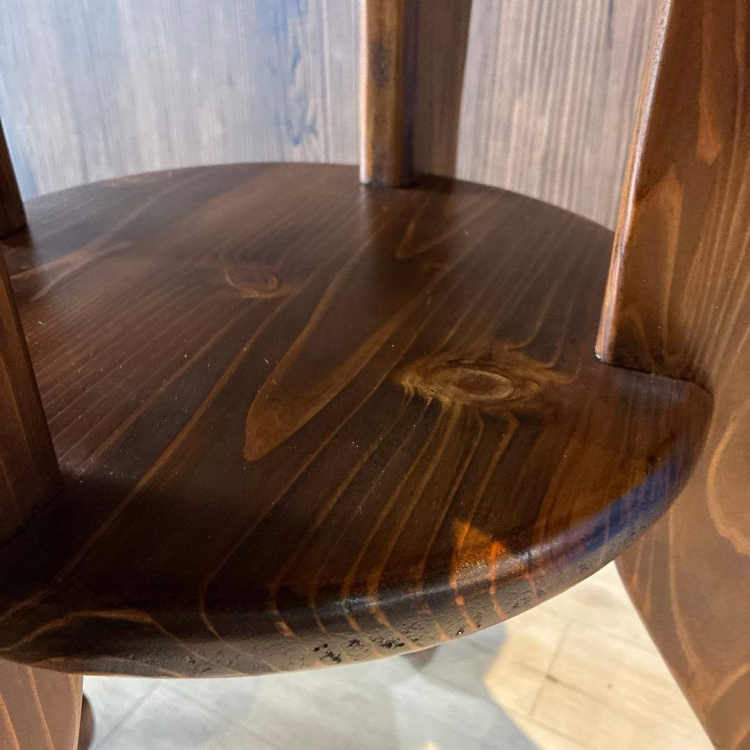 ア*バ様 花びら型 木製テーブル　ダークブラウン