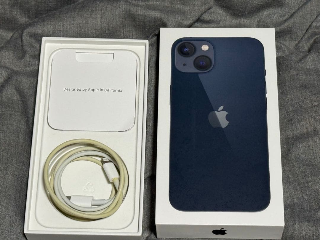 iPhone13 128BG ミッドナイト　フィルム、ケース付き