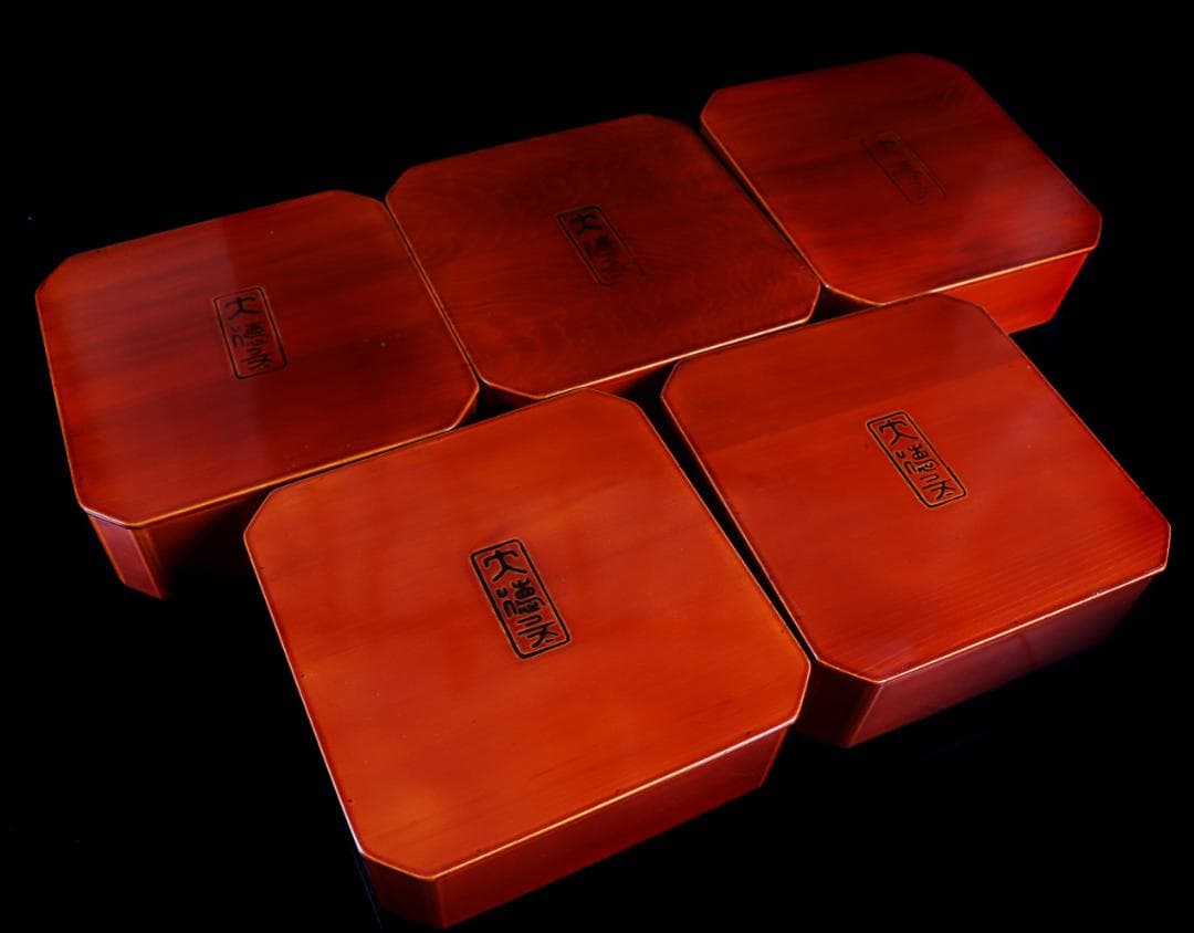 飛騨春慶塗 大徳寺 十客 縁高 共箱 茶道具 茶懐石道具弁当箱 共箱 会席