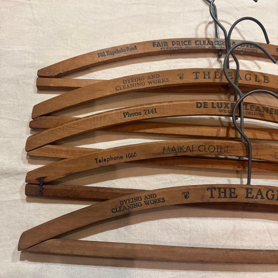 40s VINTAGE HAWAII HANGER ハンガー 文字 セット