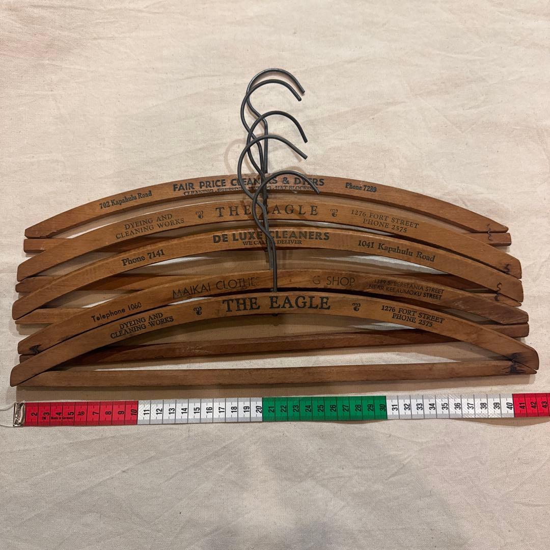 40s VINTAGE HAWAII HANGER ハンガー 文字 セット