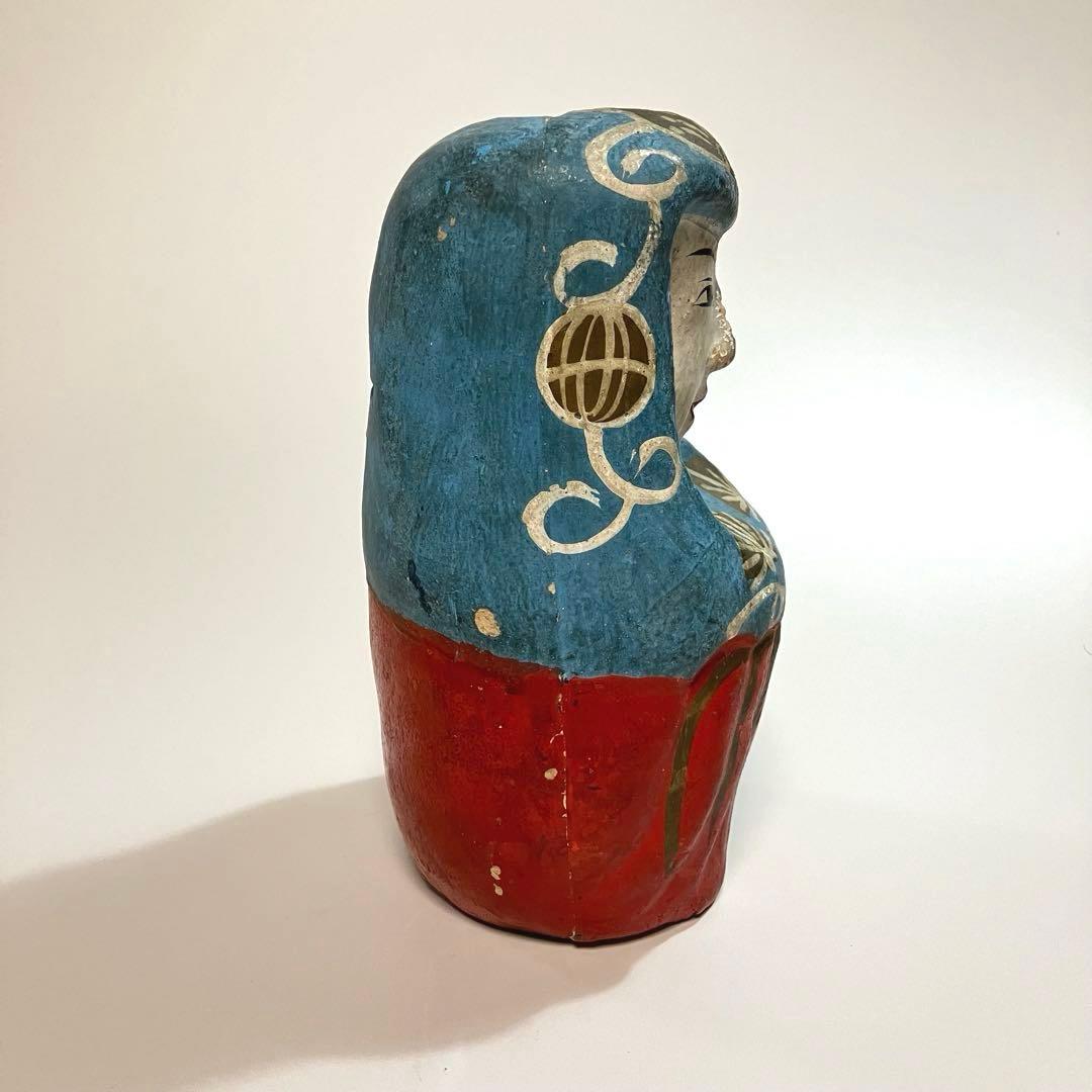 郷土玩具　古作　女達磨　貯金玉　土人形　だるま　ダルマ　縁起物　民芸　オブジェ