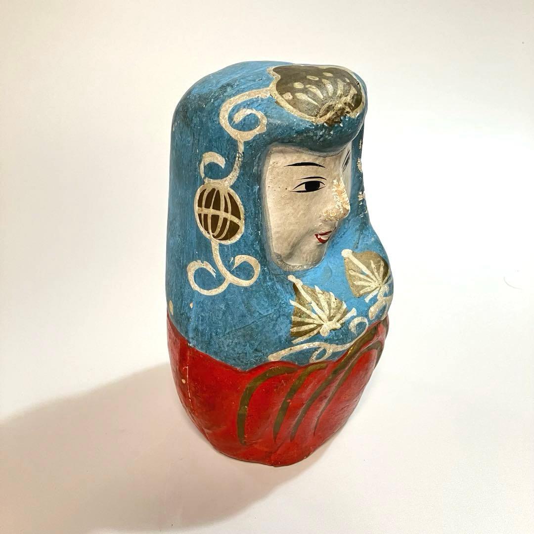 郷土玩具　古作　女達磨　貯金玉　土人形　だるま　ダルマ　縁起物　民芸　オブジェ