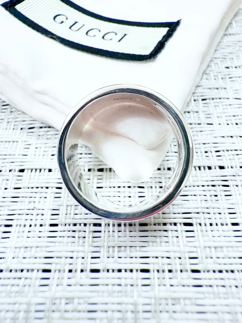 グッチ　指輪　リング　23 ブランデッドG ロゴ 925 研磨洗浄済　22号