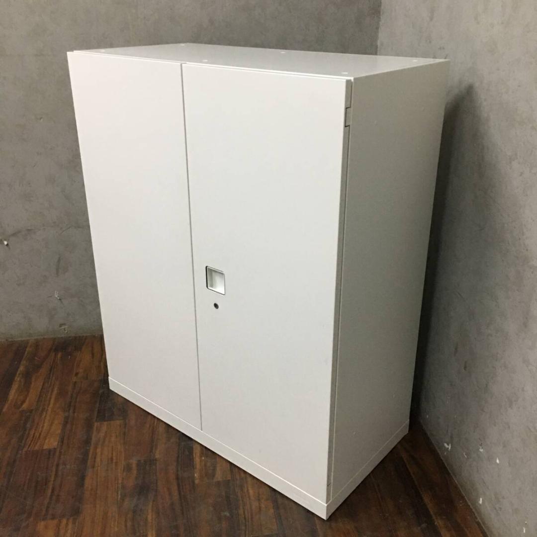 okamura 両開き 書庫 鍵付き W90×D45×H105cm ローキャビ