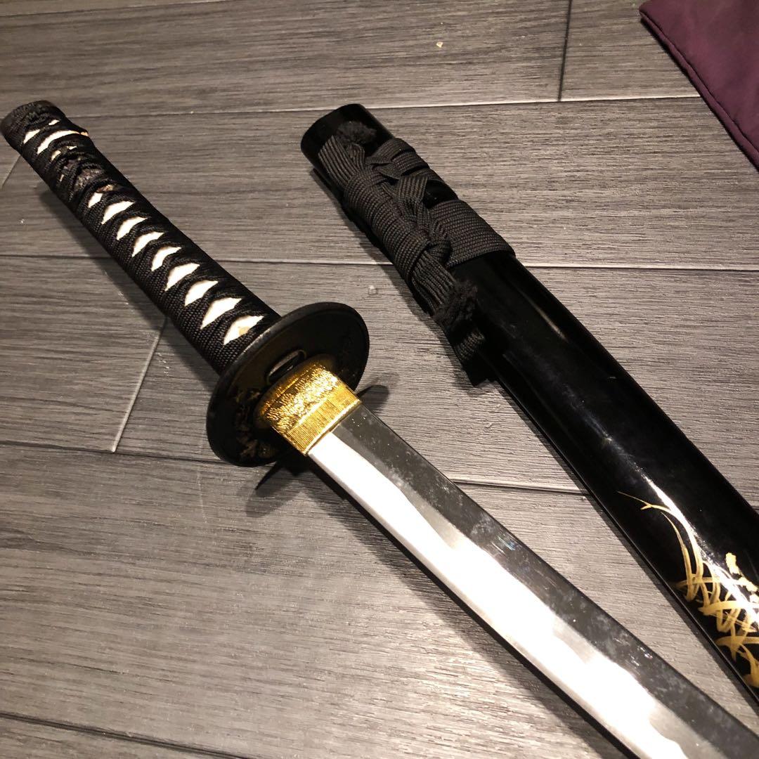 kh　高級模造刀　居合刀　茶拵え　亜合金刀身　名刀　　刀袋あり