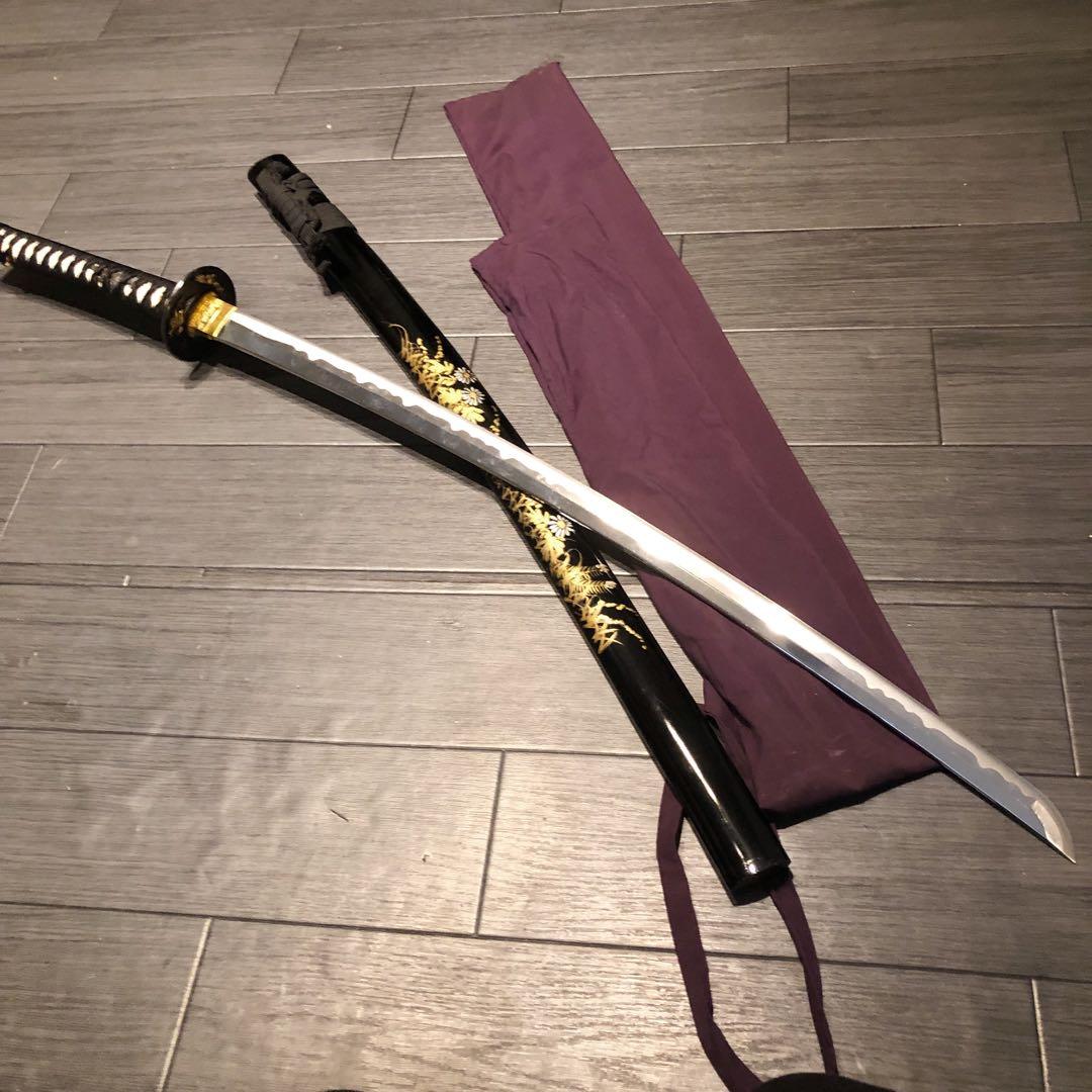 kh　高級模造刀　居合刀　茶拵え　亜合金刀身　名刀　　刀袋あり