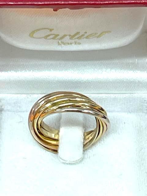 正規品 Cartierトリニティ 7連 リング K18 3カラー 11号 証明書