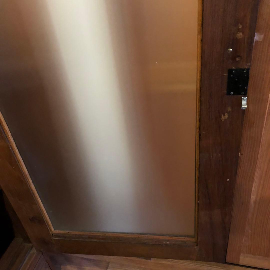 レトロ オーク材 本箱 食器棚 書庫 戸棚 収納 キャビネット