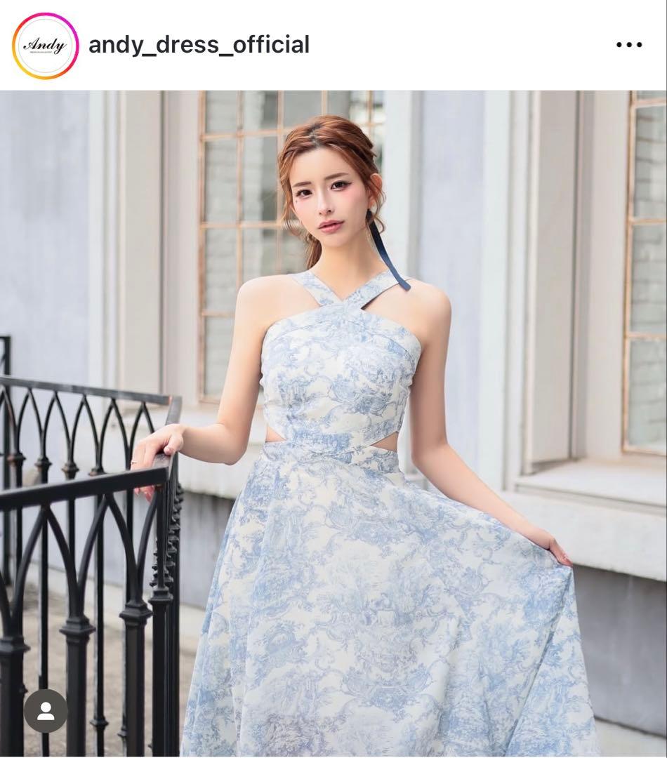 AN-ON2925 ドレス ピンクベージュ/赤/青/ネイビー