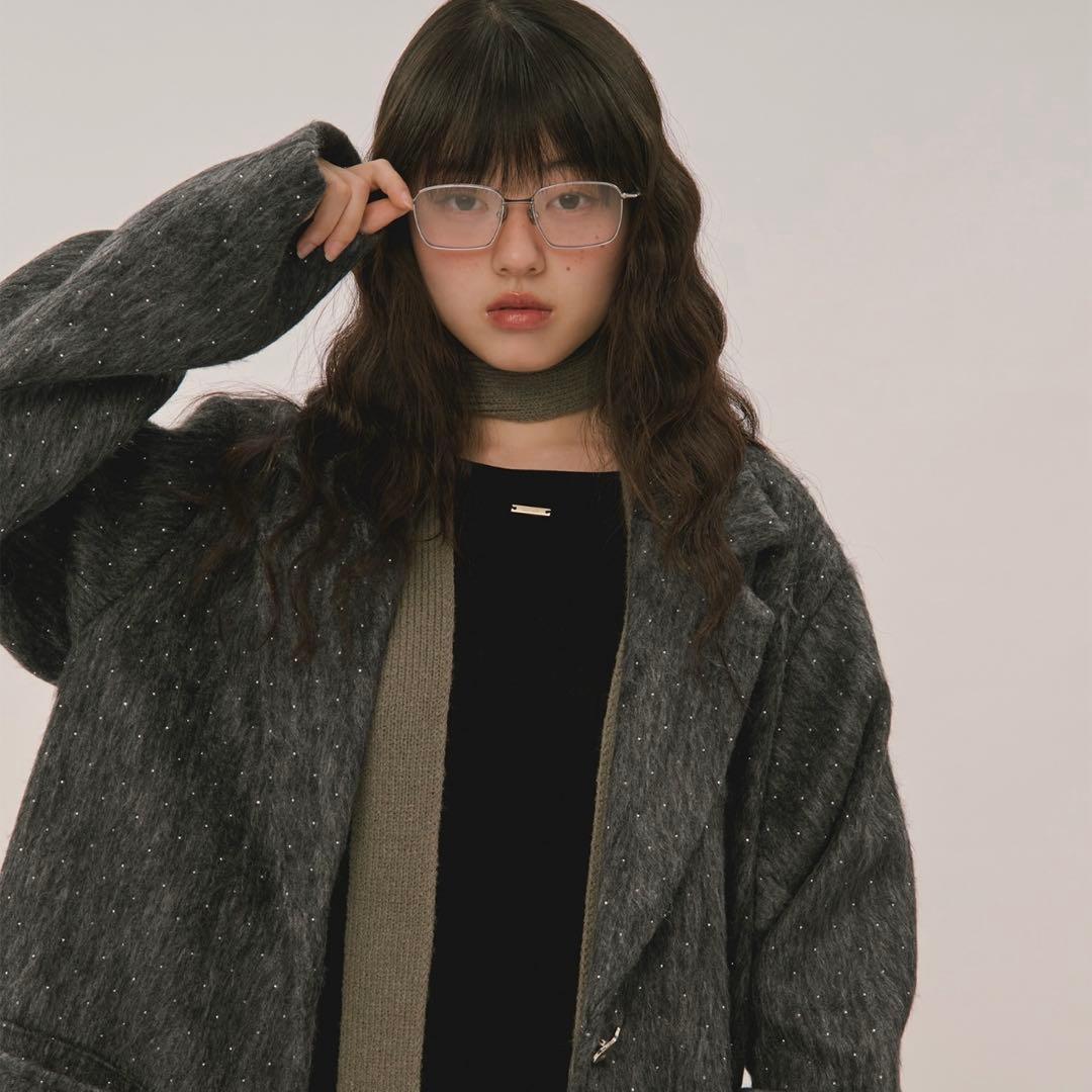 loin nuit shaggy coat / シャギーコート ダークグレー