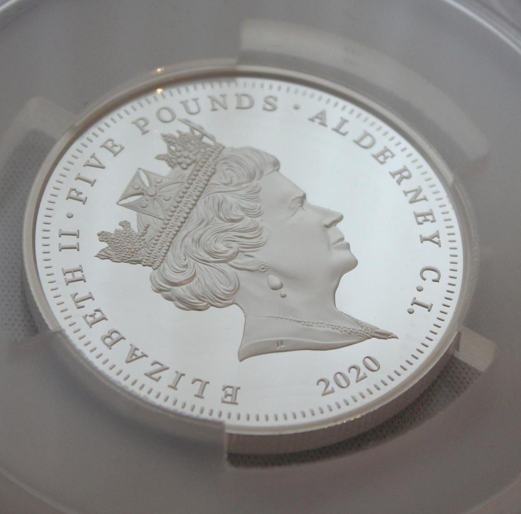 2020年 オルダニー スリーグレイセス 2オンス銀貨PCGS PR70DCAM