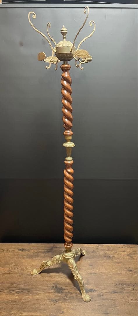 アンティーク　イタリア製　ポールハンガー　ポールスタンド　コートハンガー