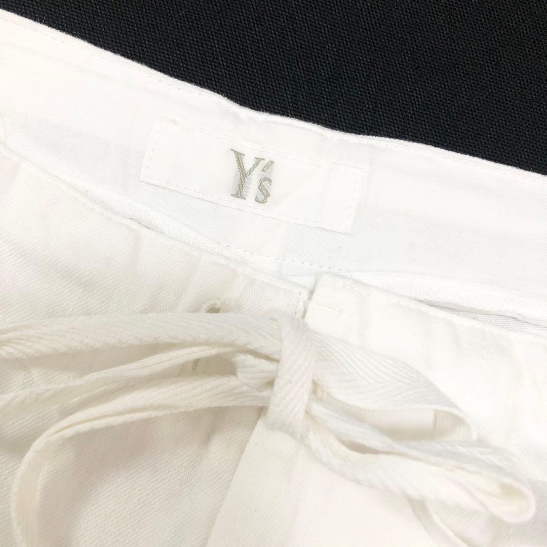 Y's ワイズ 2018AW ワイドパンツ 白 ホワイト