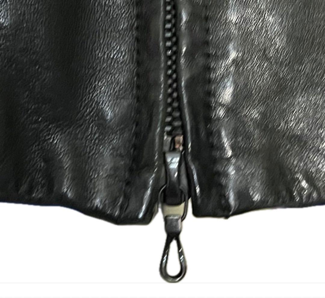 【特価】ESTNATION ダブルジップ シングルライダース ジャケット 48