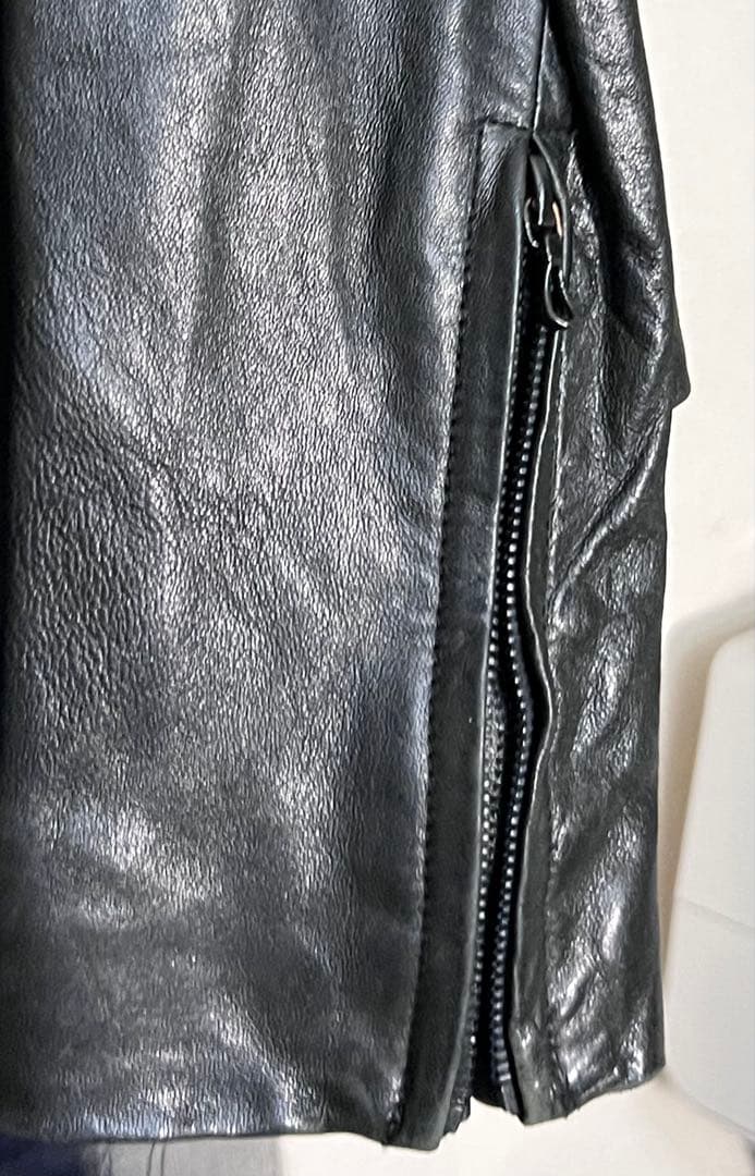 【特価】ESTNATION ダブルジップ シングルライダース ジャケット 48