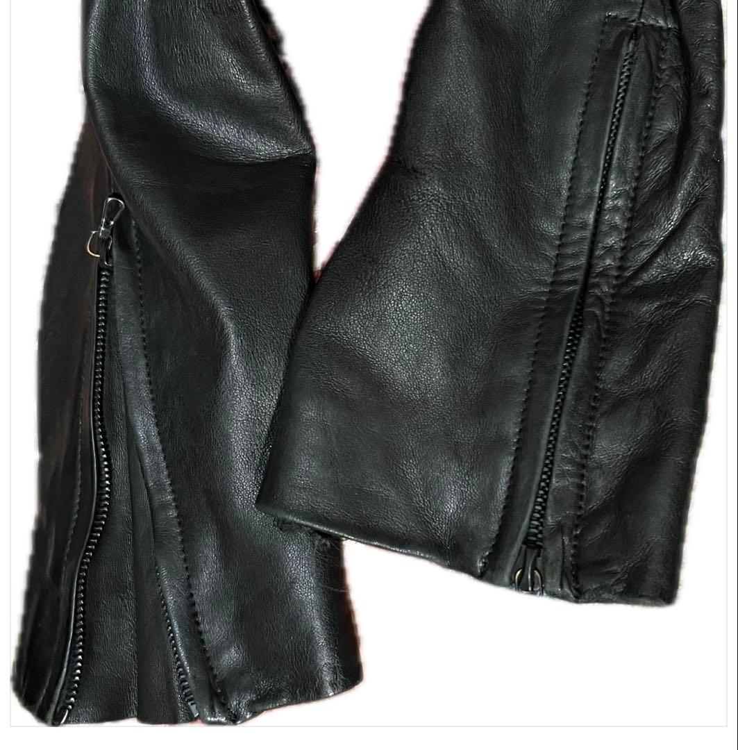 【特価】ESTNATION ダブルジップ シングルライダース ジャケット 48