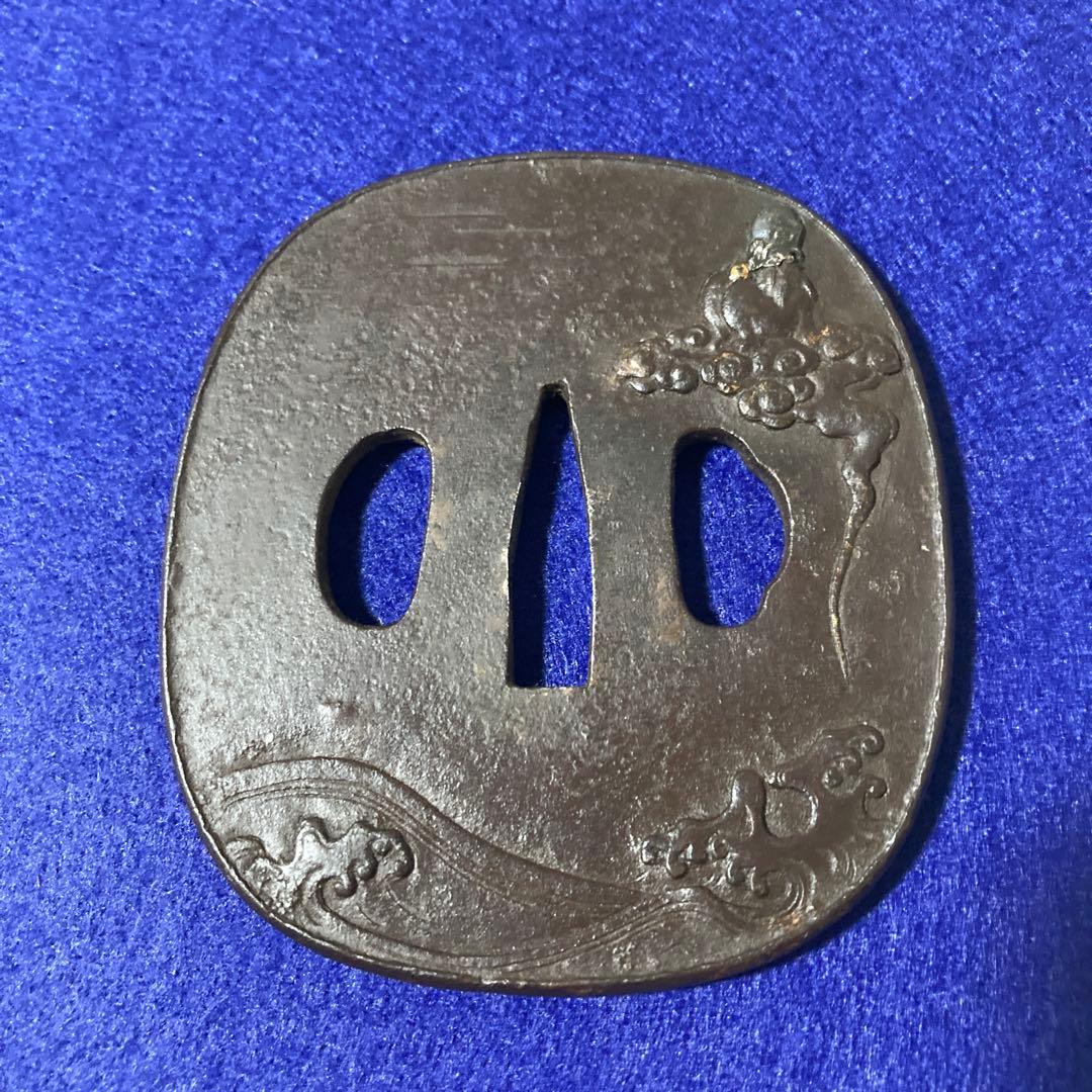 江戸時代大振り鍔　仙人の図