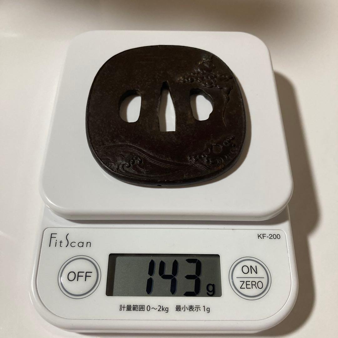 江戸時代大振り鍔　仙人の図