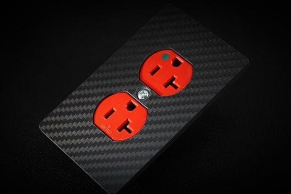 特注品 ドライカーボン製 高級 ハイエンド コンセント プレート C m2191