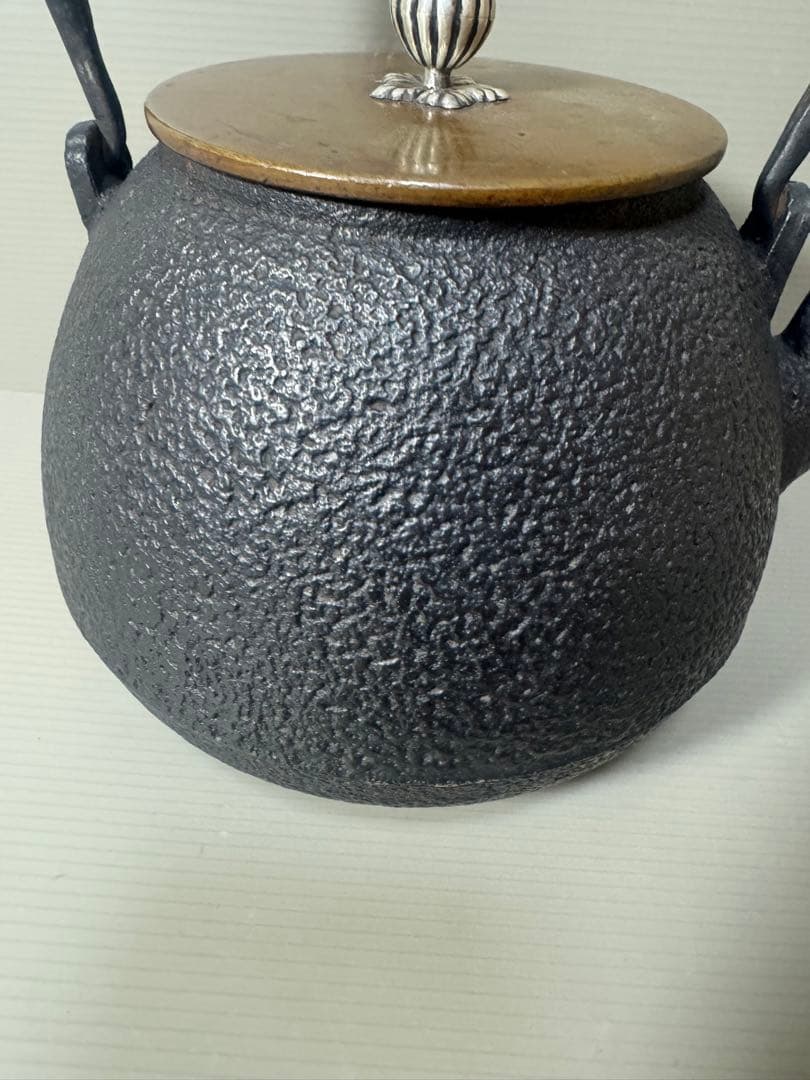 2135  龍文堂　鉄瓶　茶道具　時代物