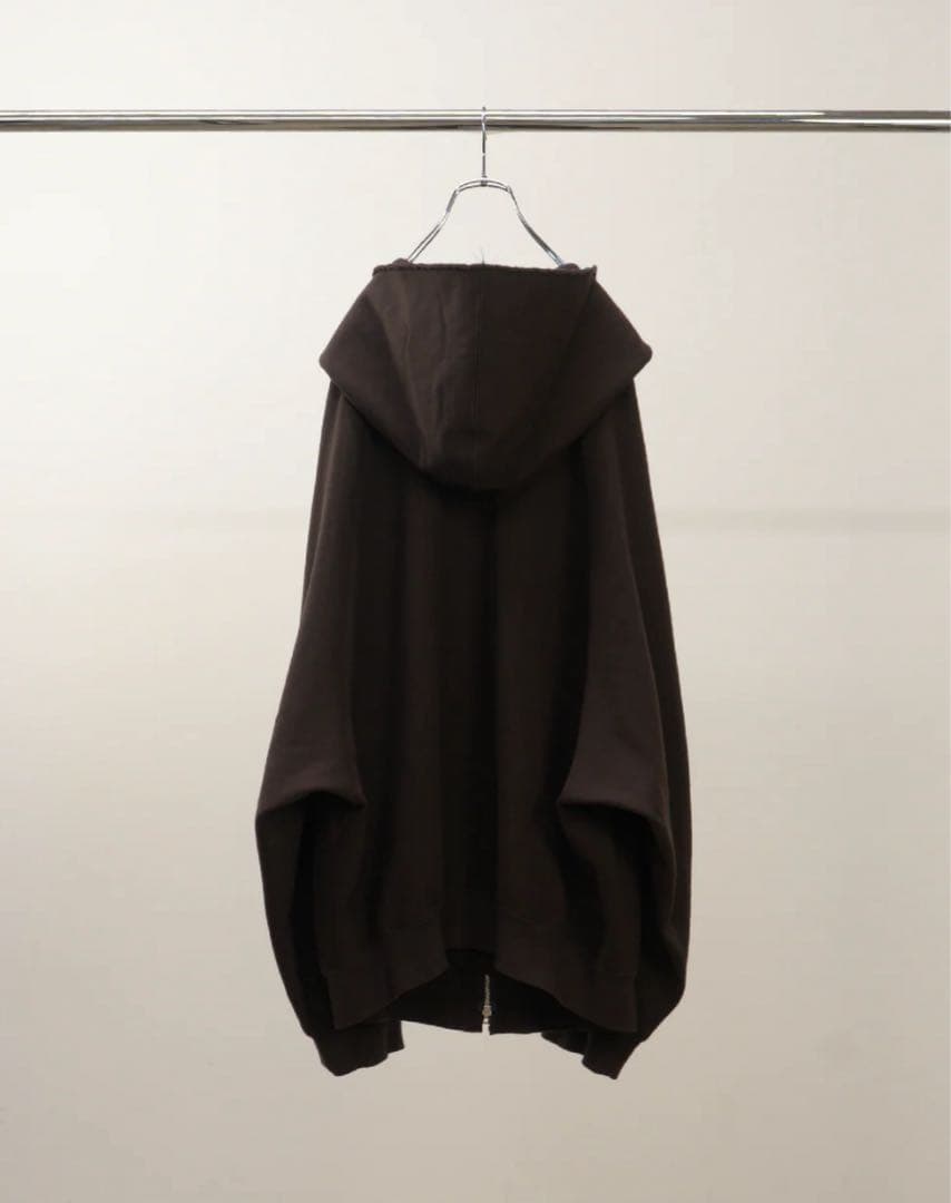 ANCELLM SWEAT HOODIE COAT(BROWN)２