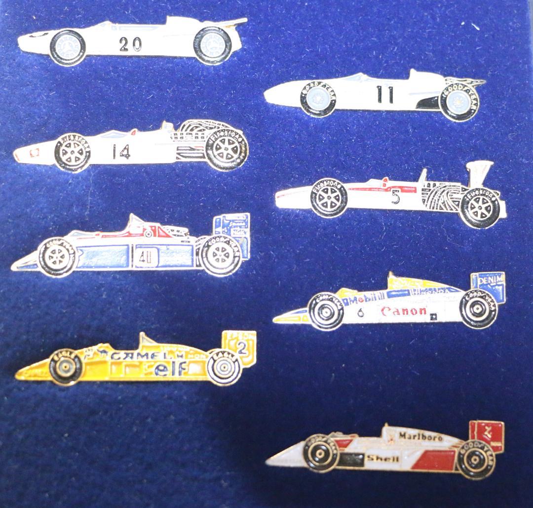 超希少　歴代ホンダＦ１　金属製ピンバッチセット（８個）　中古品