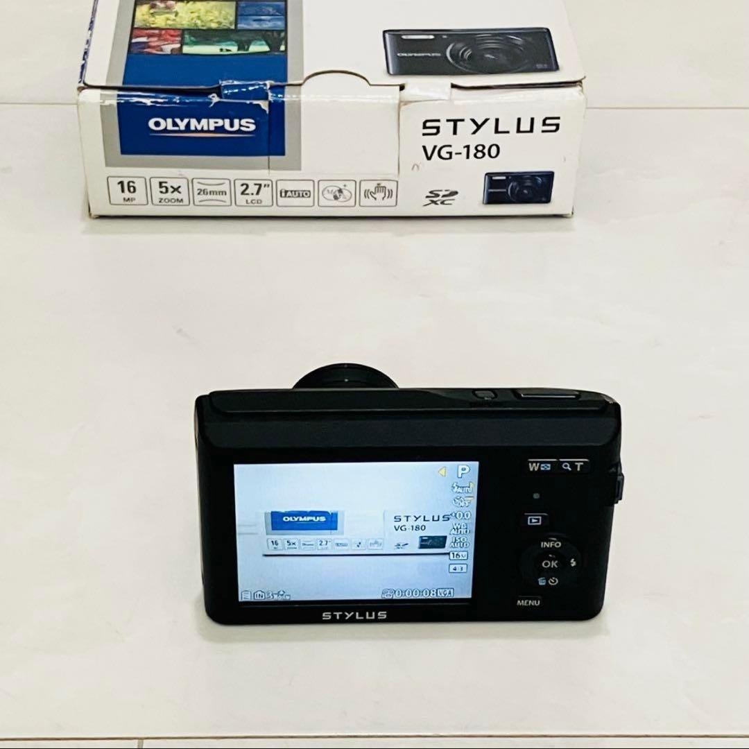 極美品 OLYMPUS STYLUS VGー180 ブラック 完品