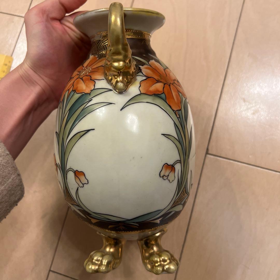 nippon noritake hand paintedもりあげ希少アンティーク