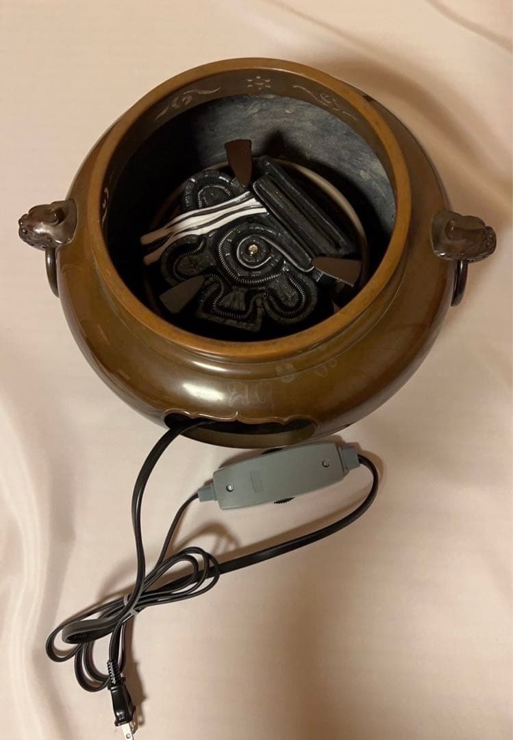 平丸釜添 唐銅鬼面風炉