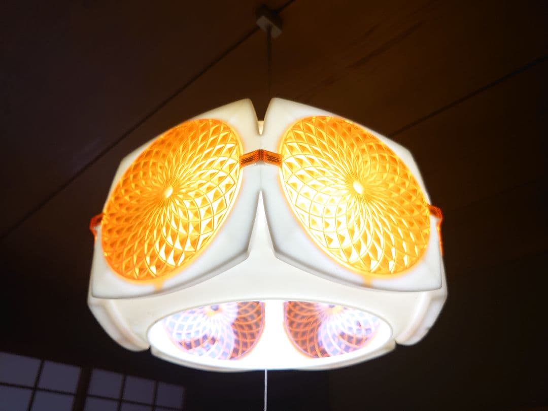 松下電工 ナショナル レトロ ポップ 昭和レトロ オレンジ 蛍光灯 照明器具