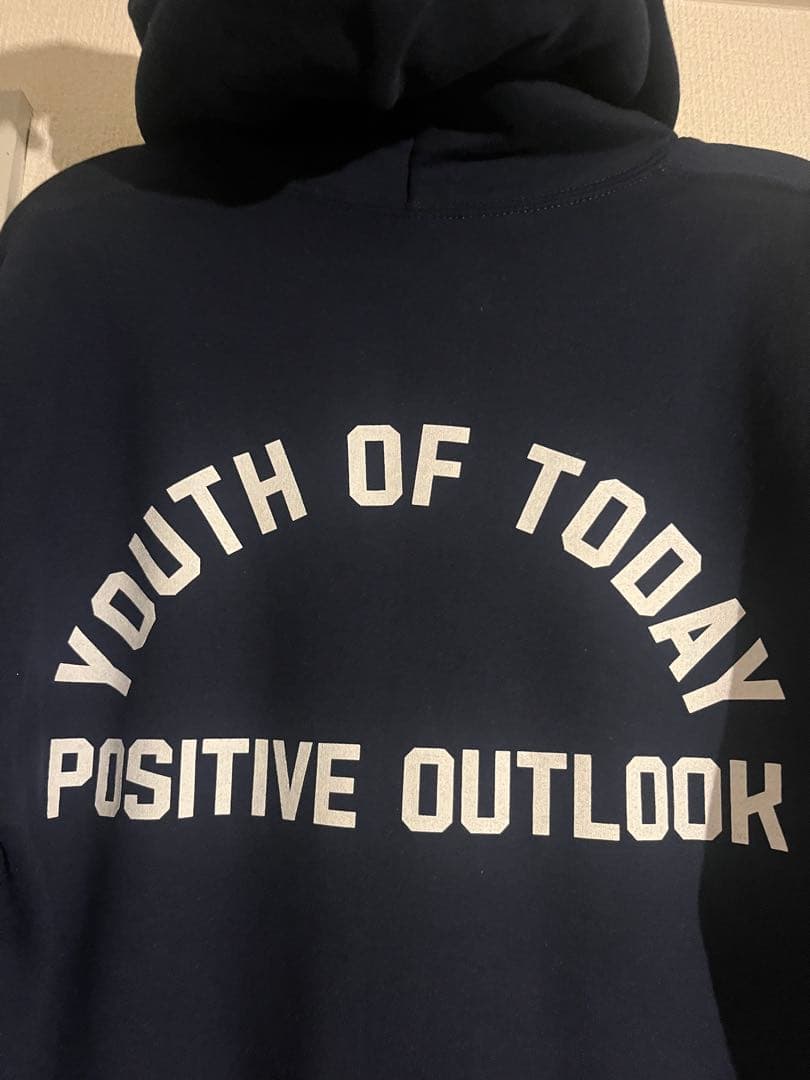 YOUTH OF TODAY パーカー　M ネイビー