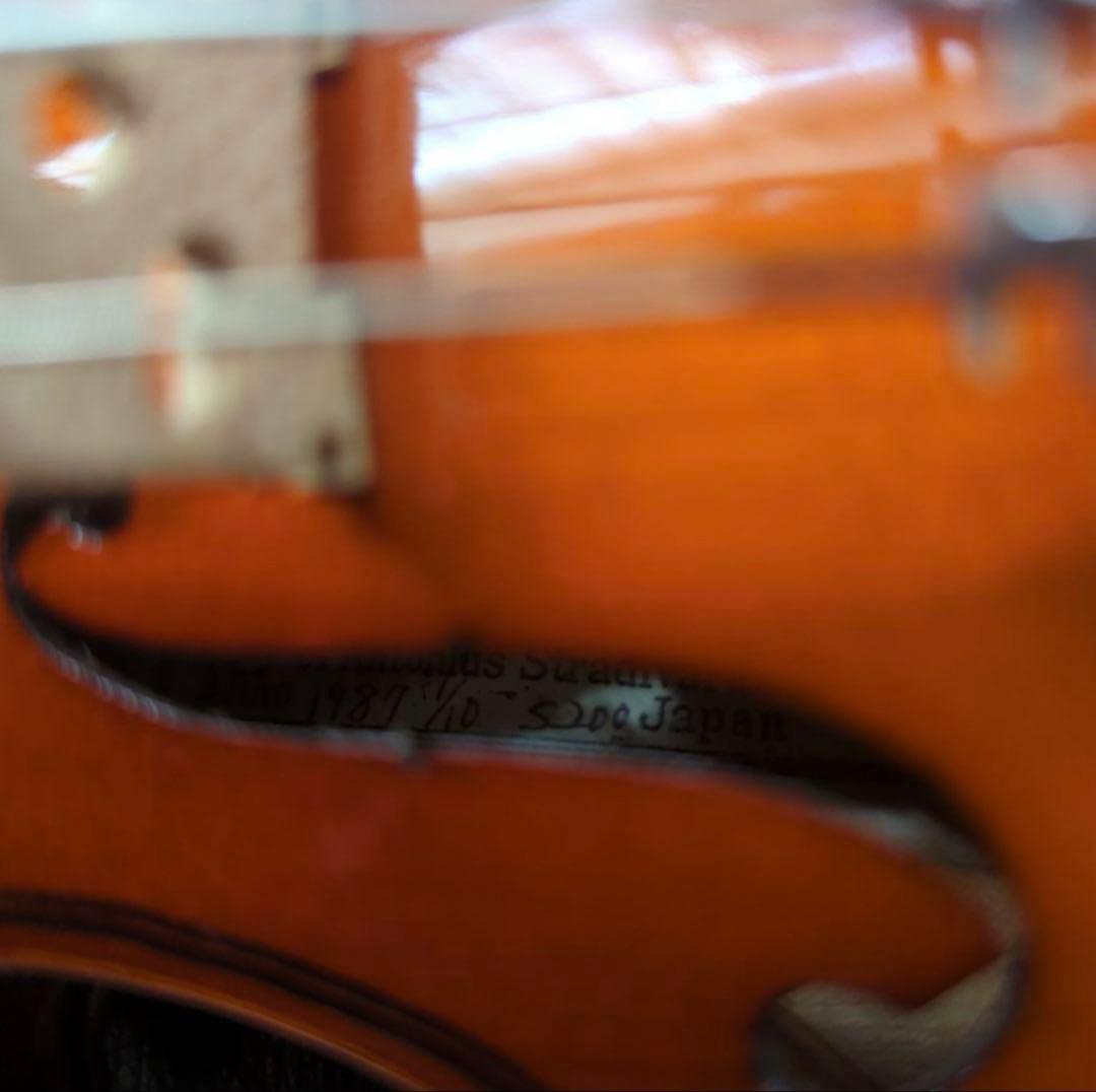 木製バイオリン F字孔 ケース付き 1/10 肩当て 松脂