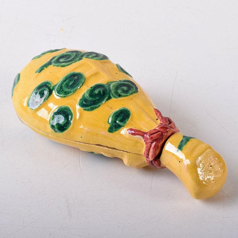 茶道具　松阪萬古焼　松古窯　佐久間芳丘作　色絵　干支　巳香合　共箱　V　8209