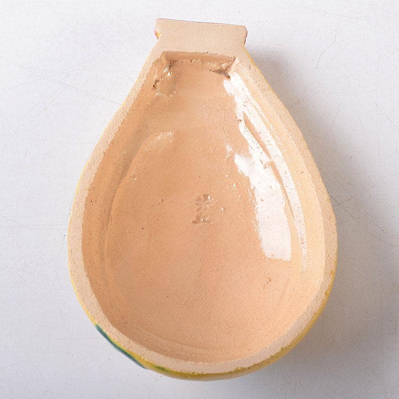 茶道具　松阪萬古焼　松古窯　佐久間芳丘作　色絵　干支　巳香合　共箱　V　8209