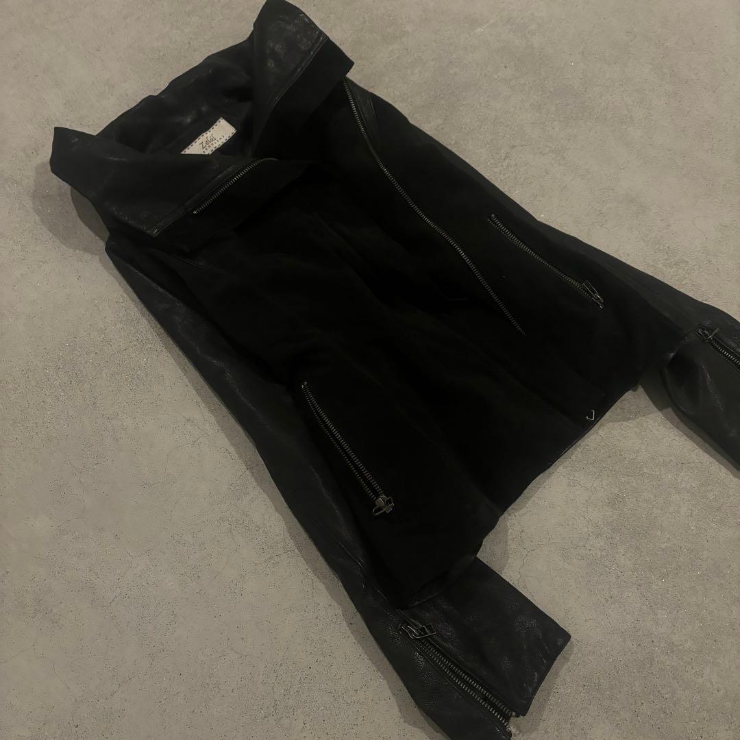 00’s archive Ekam 風 変形 レザージャケット 短丈