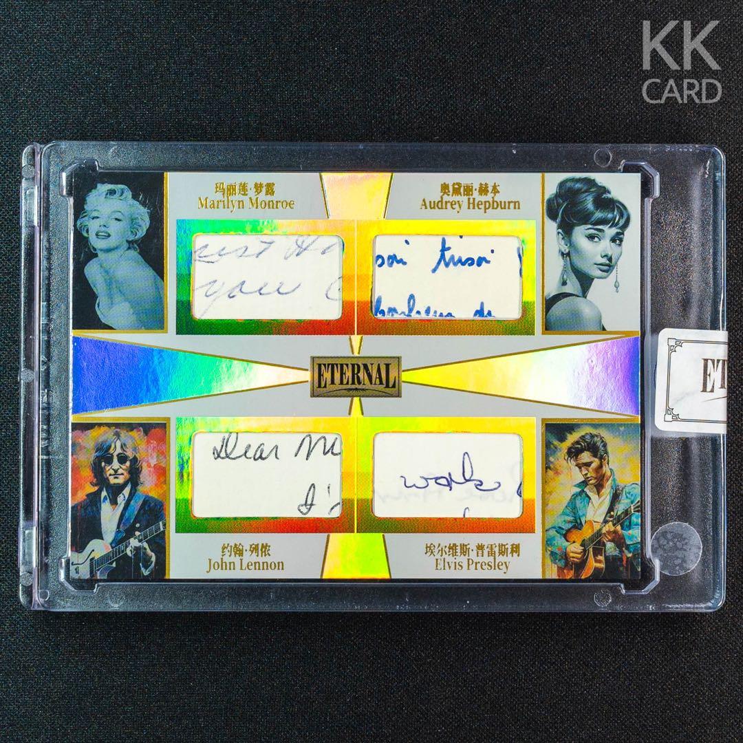 マリリンモンロー ジョンレノン オードリー プレスリー パッチカード