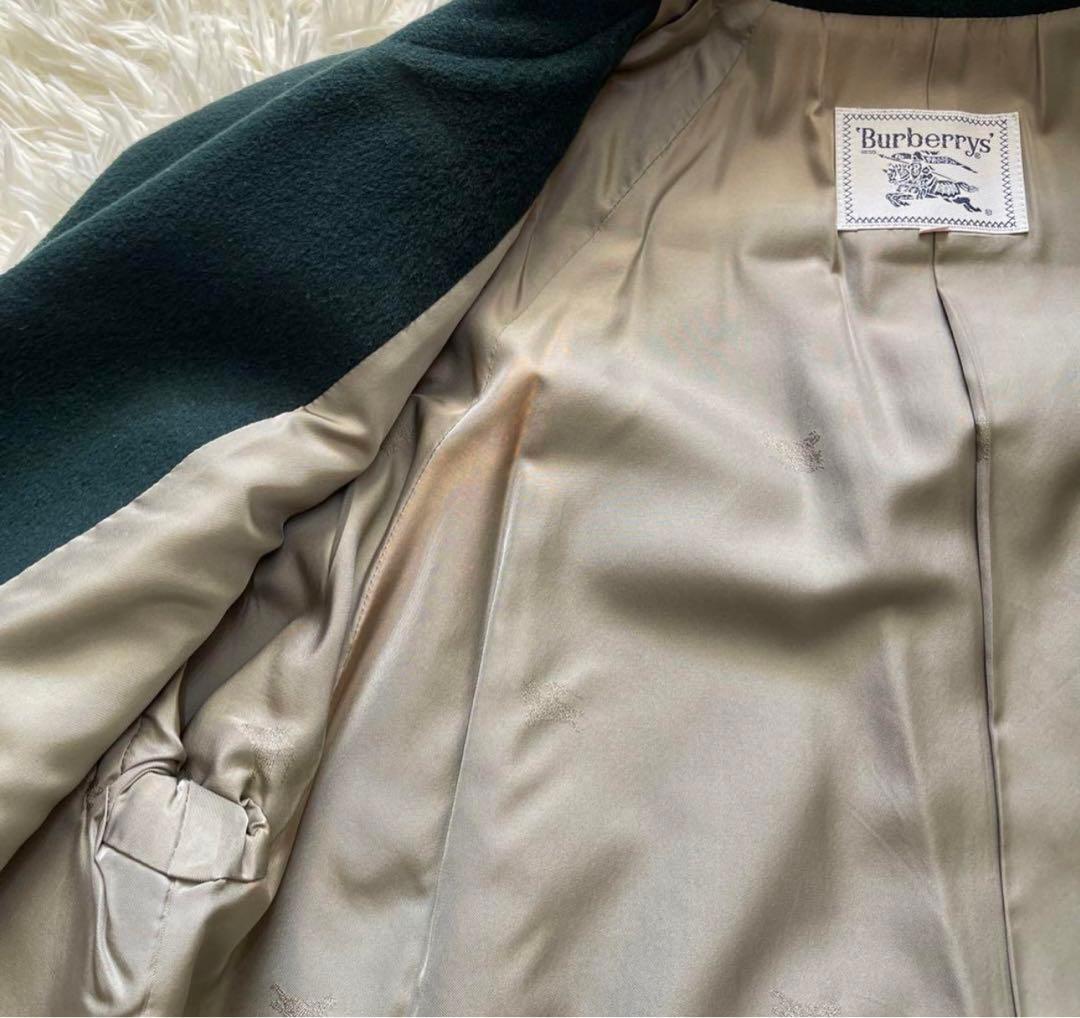 【バーバリー】カシミア混　チェスターコート